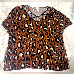 Leopard print blouse